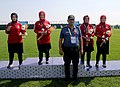 Geleneksel Türk okçuluğu kadınlar limitsiz menzil koşusu madalya töreni