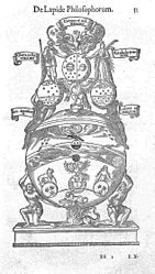Зображення триголового птаха в книзі Адреаса Лібавія «Алхімія». 1606 рік.