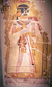 Fresco van Amenhotep I (1190-1180 v. Chr.) Ägyptisches Museum Berlin