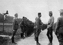 Recruits from Bosnia-Herzegovina, including Muslim Bosniaks (31%), were drafted into special units of the Austro-Hungarian Army as early as 1879 and were commended for their bravery in service of the Austrian emperor, being awarded more medals than any other unit. The military march "Die Bosniaken kommen" was composed in their honor by Eduard Wagnes. Archduke Eugen Bosniaks.jpg