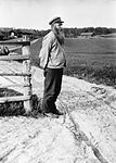 Fjärdingsmannen August Ländin i Kårsta fotograferad på 1930-talet av Einar Erici.