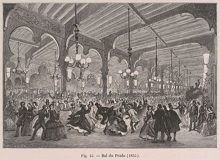 Le bal du Prado in 1855, by Theodor Josef Hubert Hoffbauer
