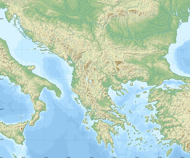 Battle of Pydna (148 BC) is located in Balkans