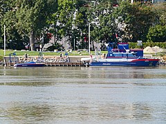 Boote der Bundespolizei in Wien, Leopoldstadt.