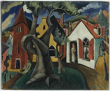Village Scene by Maurice Sterne, in the Brooklyn Museum