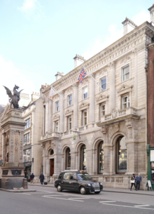 Child & Co.'s headquarters in Fleet Street. The brand focuses on private banking. Child and co facade.png