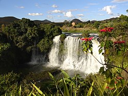 Der Wasserfall Chute de la Lily bei Ampefy