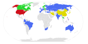 English: Date format by country. Map showing w...