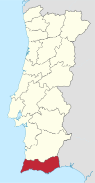 Pozicija distrikta na karti Portugala