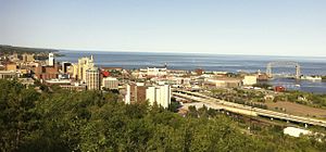 Downtown Duluth and shorelines in 2012