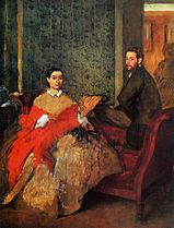Edmondo en Thérèse Morbilli, door Edgar Degas, 1865.