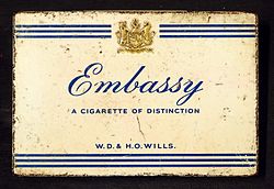 Embassy cigarettes tin, WD & HO Wills.JPG