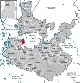 Poziția localității Eppelheim