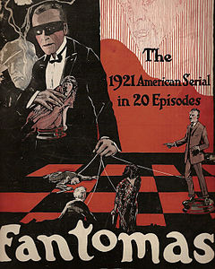 Affiche du serial américain Fantômas (1920-1921) réalisé par Edward Sedgwick.