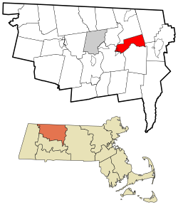 Location in Franklin County in Massachusetts