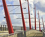 中央を路面電車が走行可能な構造となっているガルデニエス橋（2010年撮影）