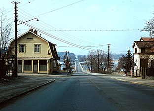 Gamla Nockebybron, våren 1964. Vy mot Kärsön.