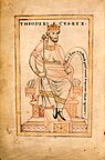 Theodericus Rex, nach einer Handschrift des 12. Jahrhunderts