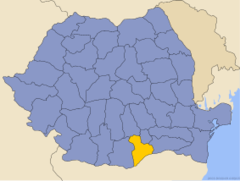 Letak County Giurgiu di Romania