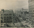 View looking westward from Cambie Street. Probably taken from an upper floor or the roof of the Carter-Cotton Building. March 1, 1912. The Dominion Building is on the right-hand side of the frame.