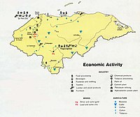 Economic activity map of Honduras, 1983