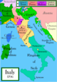 Map of Italy in 1796