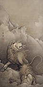 獅子図（1886年頃、東京藝術大学）