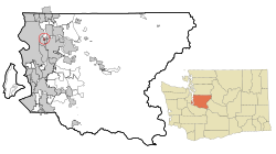 Location of Hunts Point, Washington