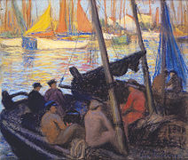 Леон Прентан. Returning from fishing at île d'Yeu 1926