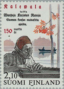 Финская почтовая марка с изображением Ларин Параске.