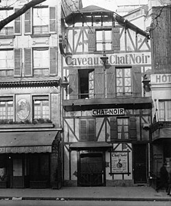 Druhé sídlo kabaretu Le Chat Noir v čísle 12 Rue Victor-Masse, Paříž (fotografie z roku 1929)