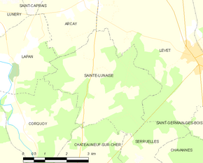 Poziția localității Sainte-Lunaise