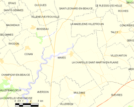 Mapa obce Maves