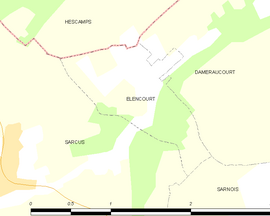 Mapa obce Élencourt