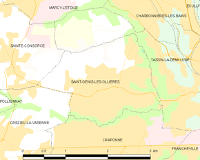Poziția localității Saint-Genis-les-Ollières