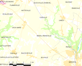 Poziția localității Mesnil-Panneville