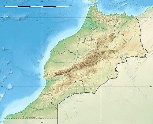 Mapa konturowa Maroka