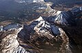 Northeast aspect of Ostler Peak viewed from airliner.