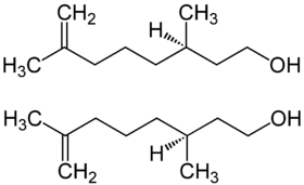 Strukturformeln von Rhodinol