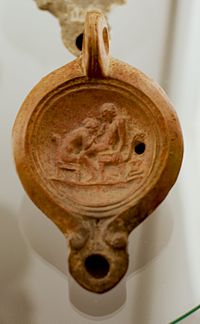 Fellatio on an oil lamp Roman oil Lamp with erotic motif 05.jpg