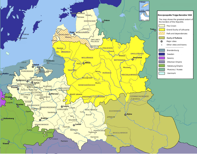 Administrative division of the Polish–Lithuanian–Ruthenian Commonwealth after the Hadiach Agreement