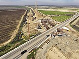 Rail viaduct over SR43 under construction, similar design as the Cedar Viaduct (2024)