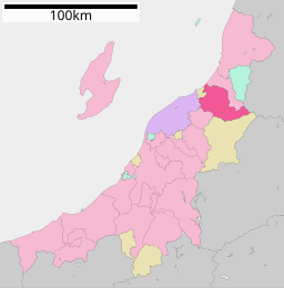 Shibatas läge i Niigata prefektur