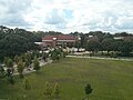 Vue de Tech Green, du campanile et du Student Center (2014).