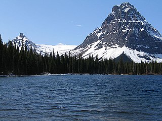 Two Medicine Lake with Sinopah Mountain, in Glacier National Park.