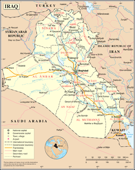Kaart van Irak