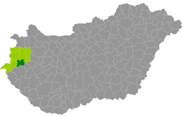 Distretto di Vasvár – Mappa