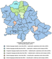 Linguistic structure of Vojvodina by municipalities in 2011.