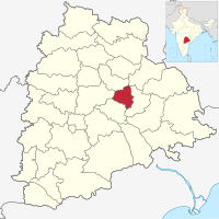 मानचित्र जवनेम वारंगल (शहरी) ज़िला వరంగల్ (పట్టణ) జిల్లా Warangal Urban हाइलाइटेड हय