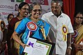 Pinarayi Vijayan, The Chief Minister of Kerala, and K. K. Shylaja, Minister for Health in a function organized as part of International Women;s Day 2018 at Thiruvananthapuram.